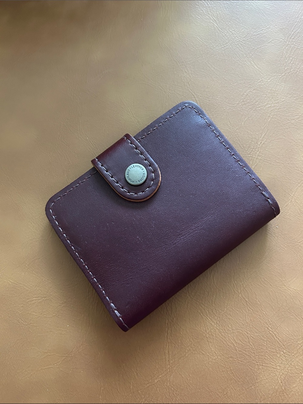 NWOT Portland Leather Goods Mini Bifold Wallet